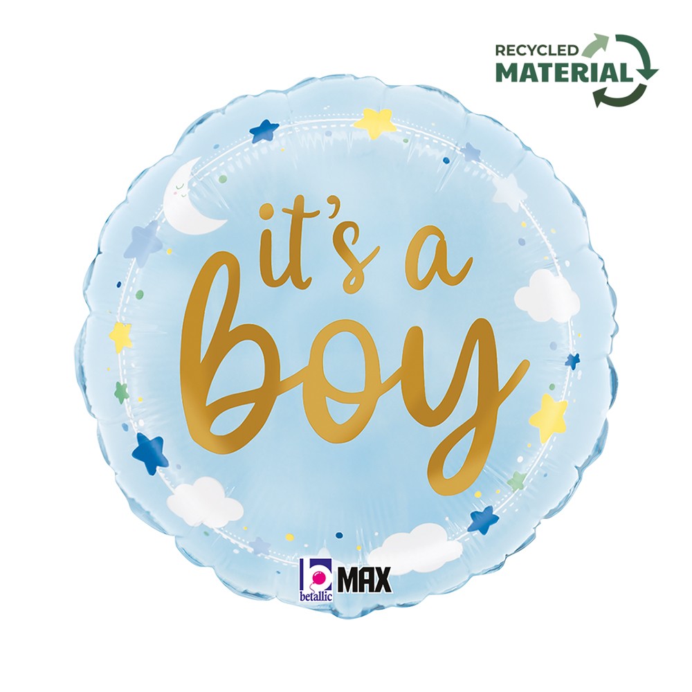 18" It's a Boy - Stars & Clouds
