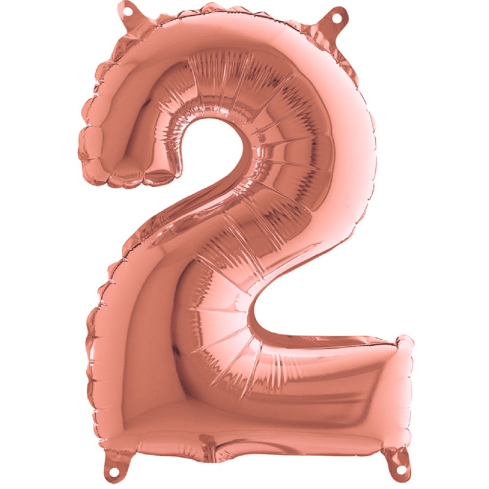 14" Folienzahl "2" Rosé Gold