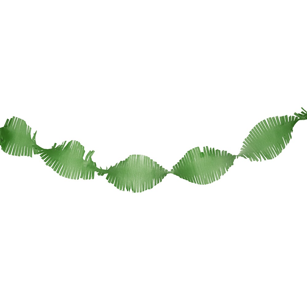 Krepppapier-Drehgirlande Grün (2 m x 15 cm)