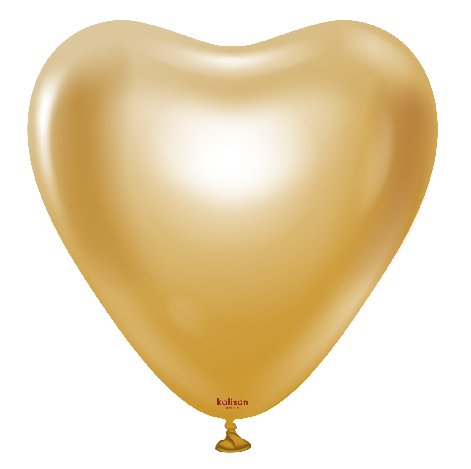 15" Herz Mirror Gold  (25 Stück)