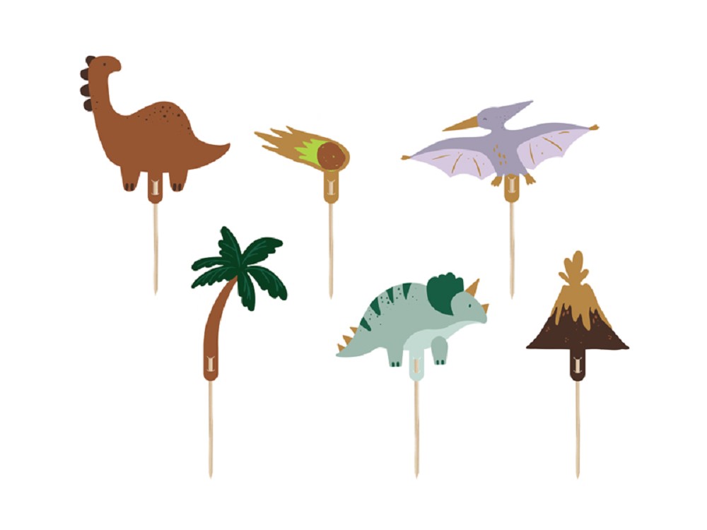 Cake Topper - Dino Fun Coll. - 8-12cm - 6 Stk.