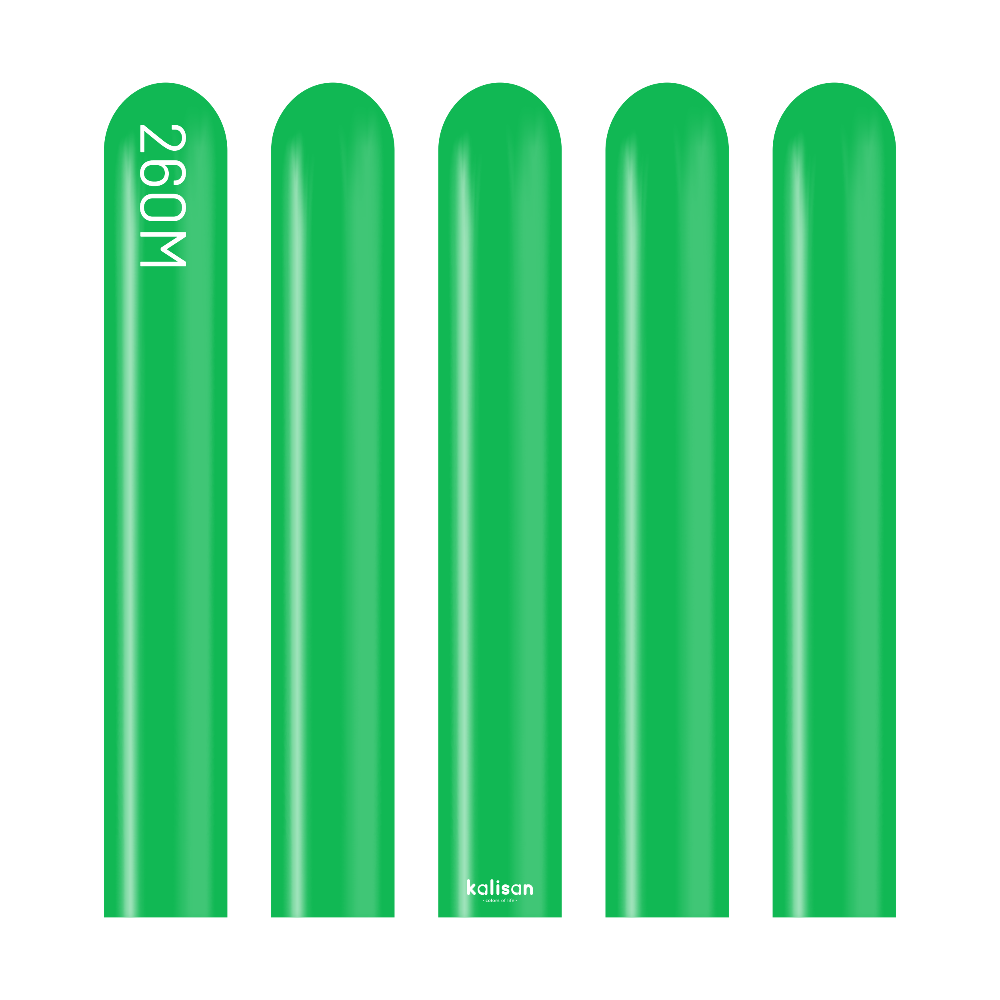260 Modelling Balloon Nozzle-up Standard Green (50 pcs.)
