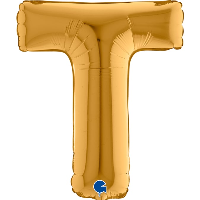 14" Folienbuchstabe "T" Gold (Altgold)