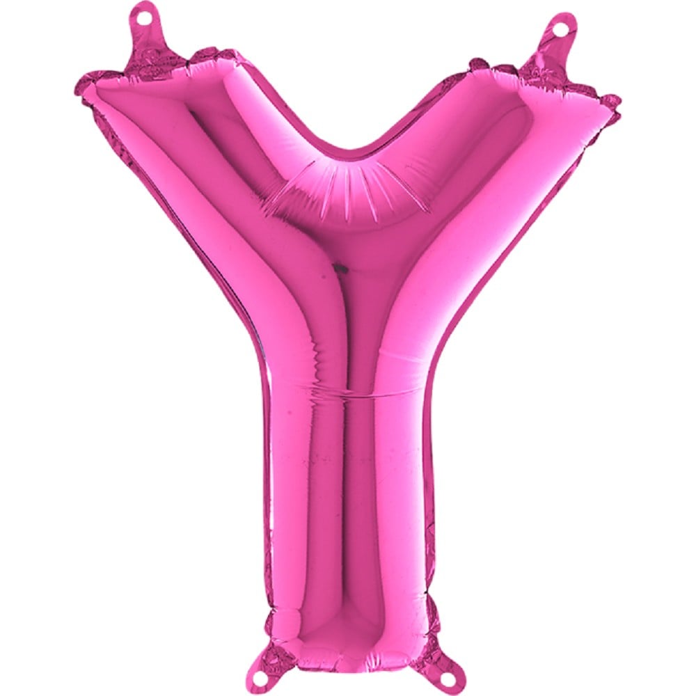 14" Foilballoon Letter "Y" Fuxia