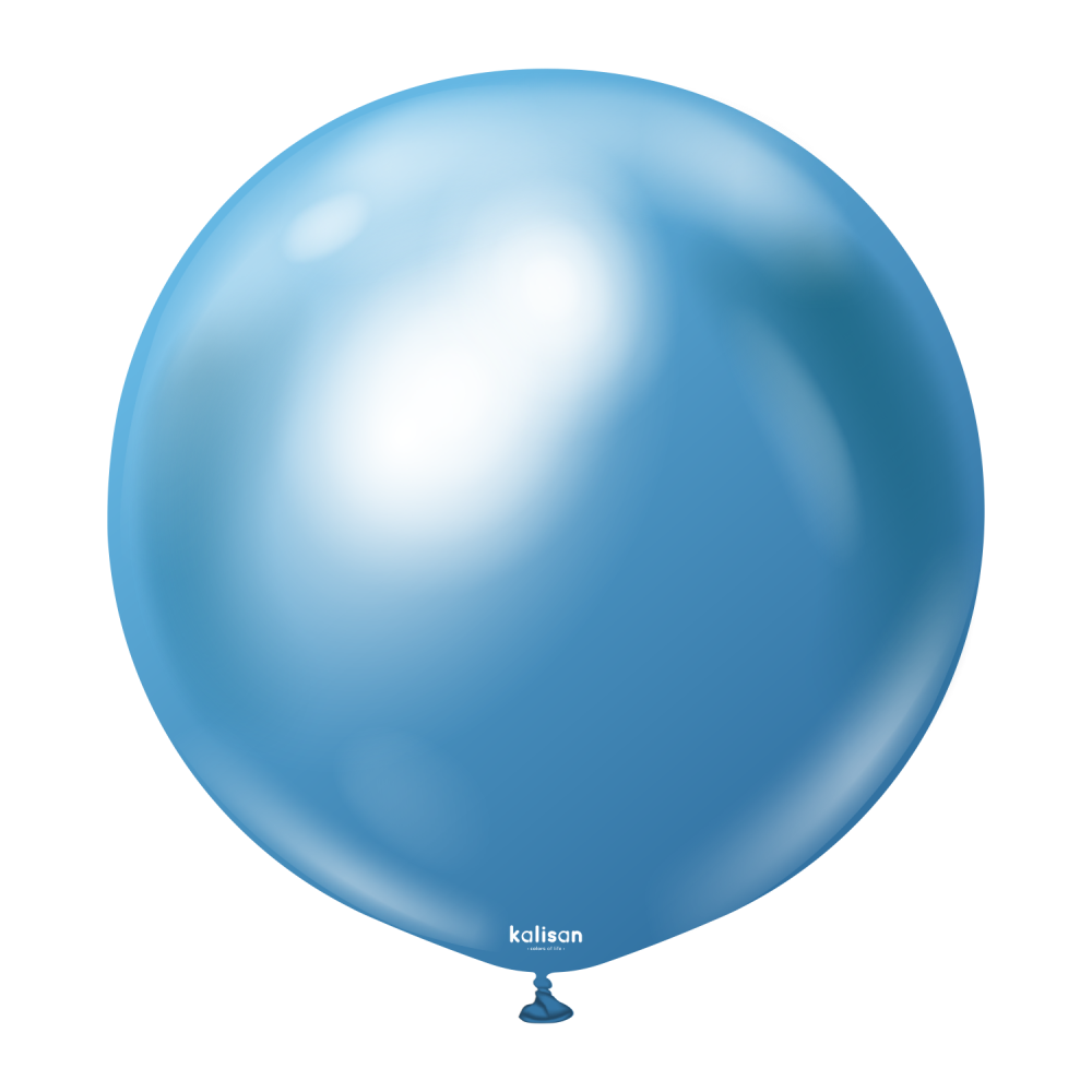 24" Riesenballon Mirror Blue (2 Stück)