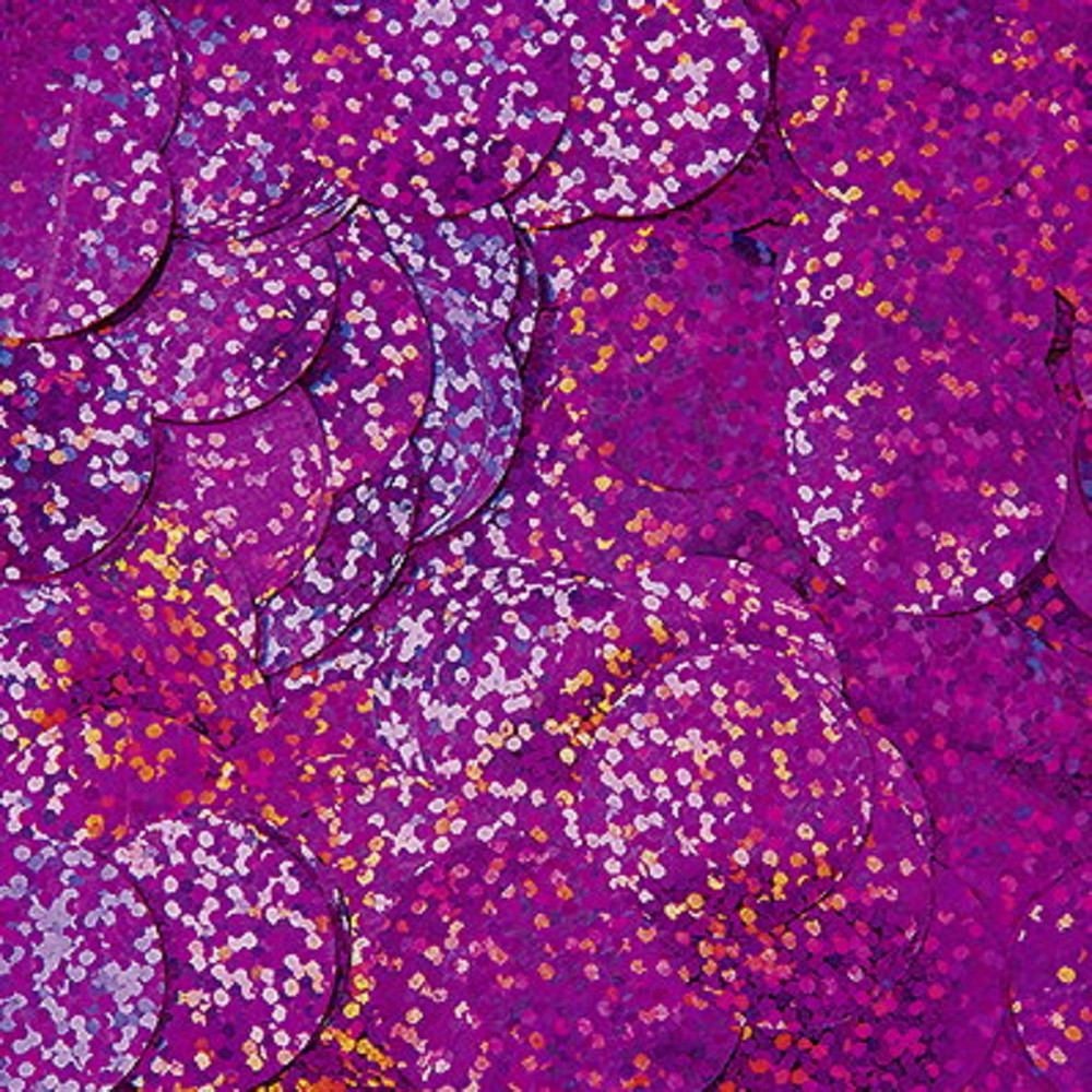 Folienkonfetti Rund 2cm Holografie Magenta (15g)