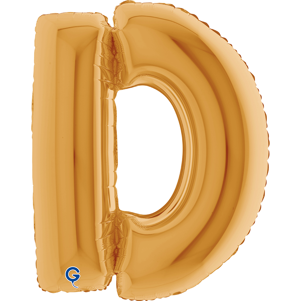 40" Foilballoon Letter "D" Gold (Old Gold)