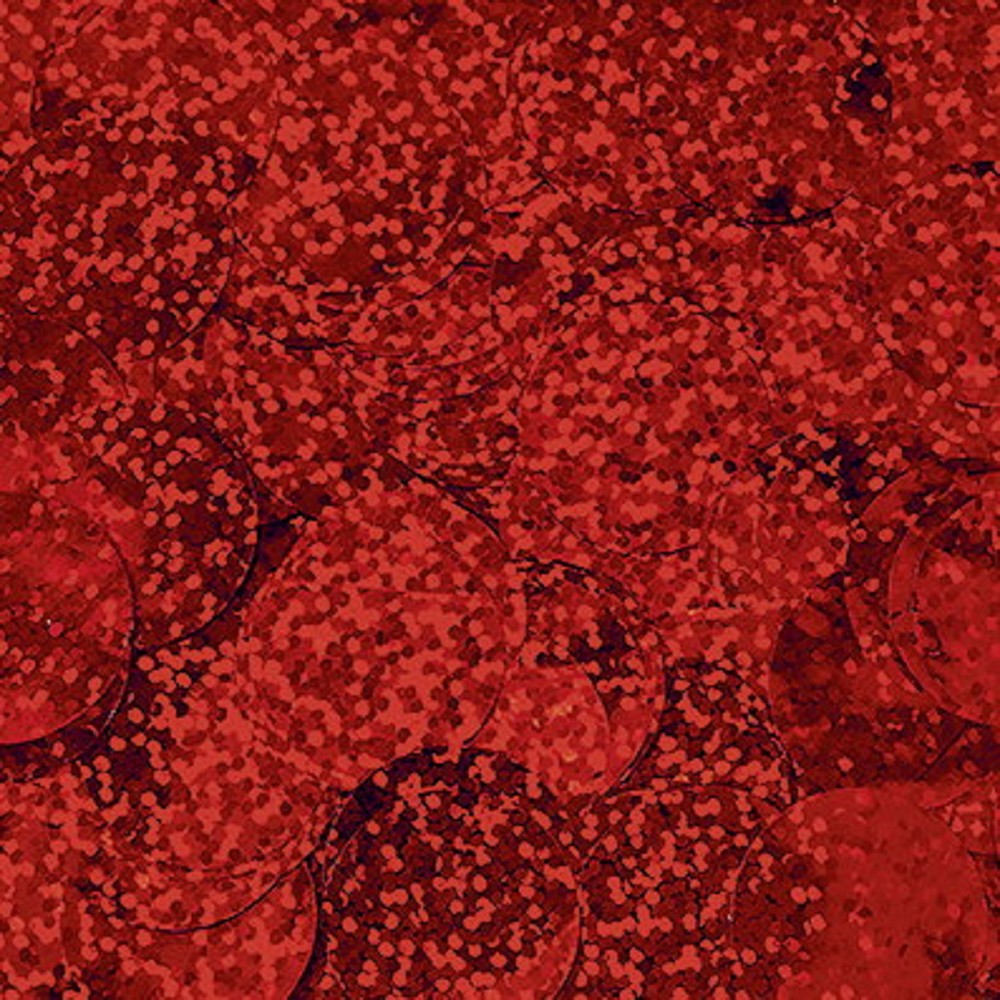 Folienkonfetti Rund 2cm Holografie Rot (15g)