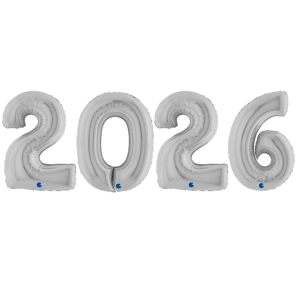 40" Folienzahlenset "2026"  Silber