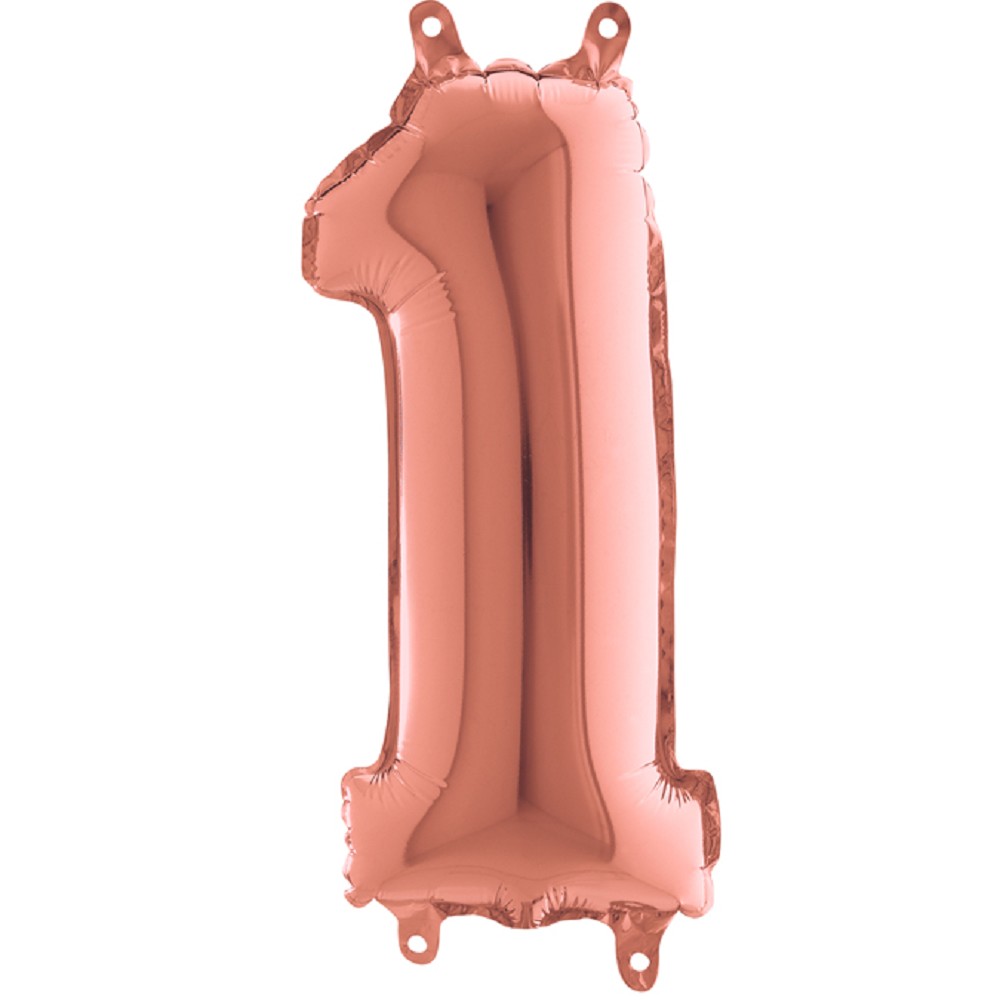 14" Folienzahl "1" Rosé Gold
