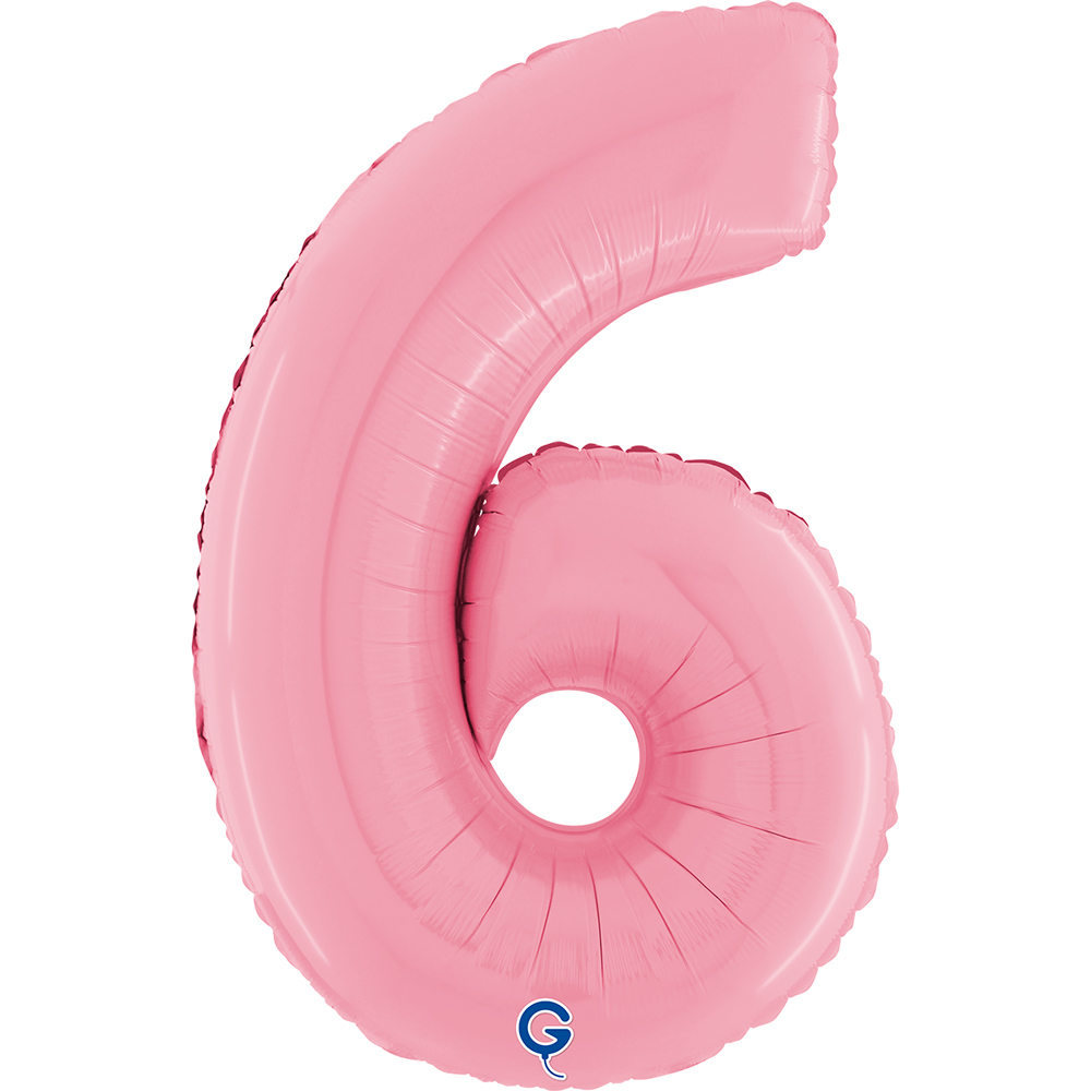 26" Folienzahl "6" Pastel Pink