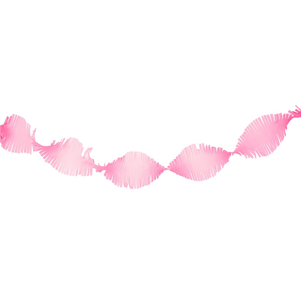 Krepppapier Drehgirlande Babyrosa (2 m x 15 cm)