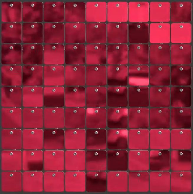 SolaAir Sequin Wall Decor Standard (viereckig) - Ruby Red