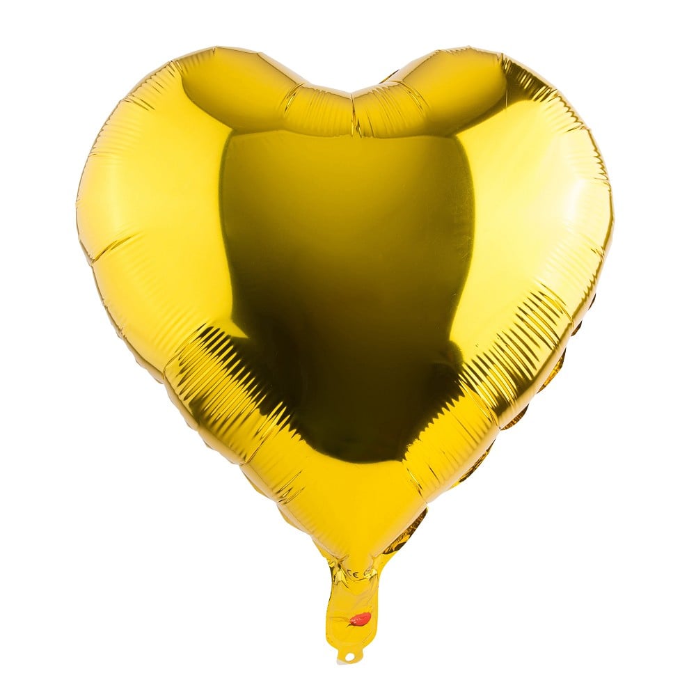 9" Herz gold (mit Ventil, fÃ¼r LuftfÃ¼llung)