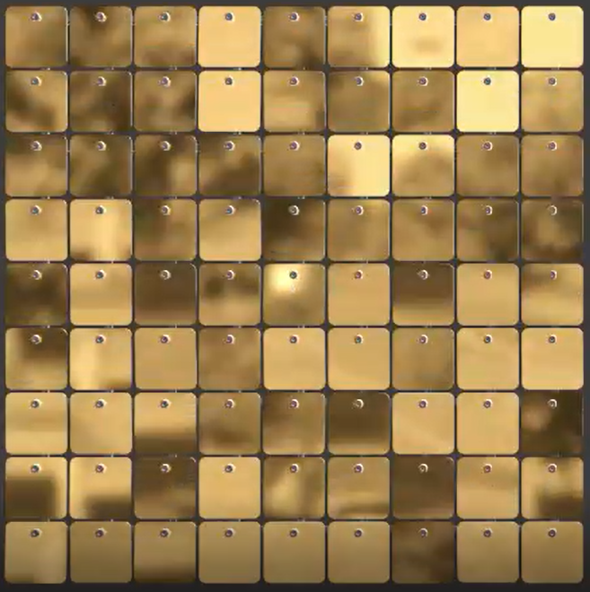 SolaAir Sequin Wall Decor Standard (viereckig) - Light Gold