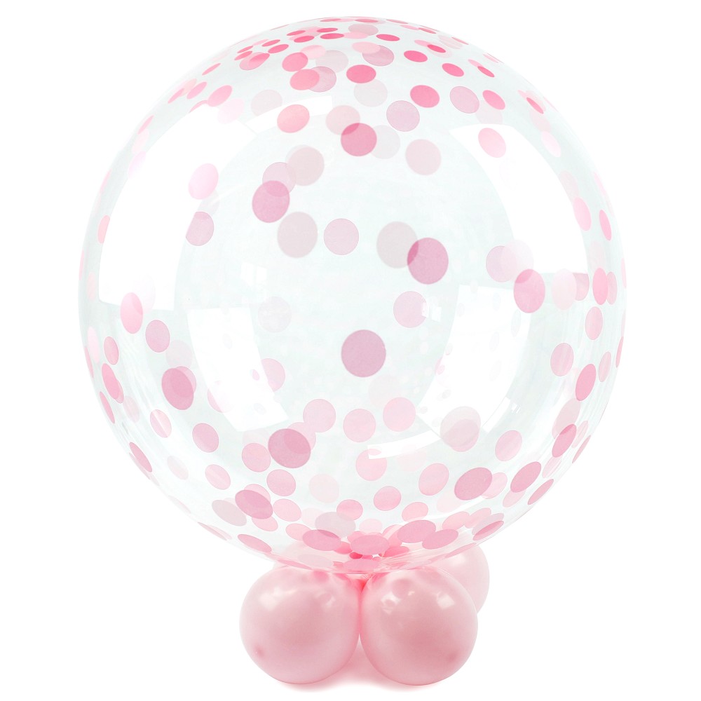 24" Crystal Globe Konfetti Babyrosa (pre-stretched)