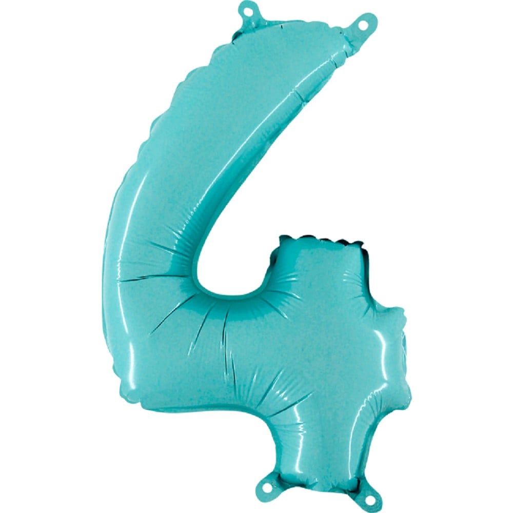 14" Folienzahl "4" Pastel Blue