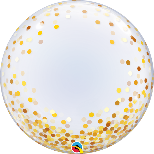 24" Deko Bubble Gold Confetti Dots