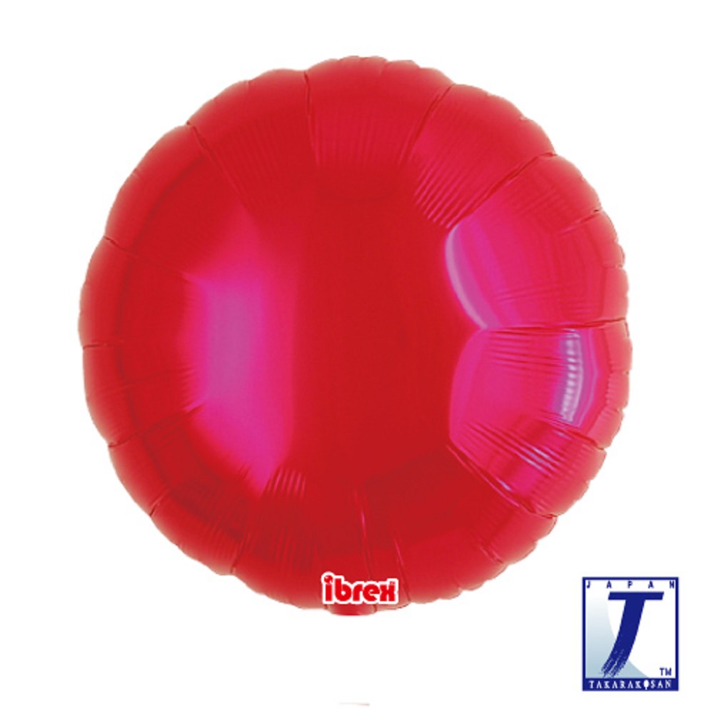 18" Rund Metallic Red (ibrex)