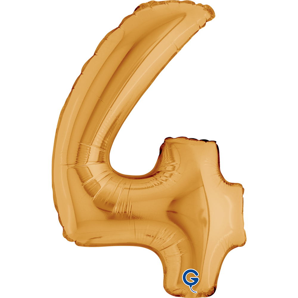 14" Folienzahl "4" Gold (Altgold)