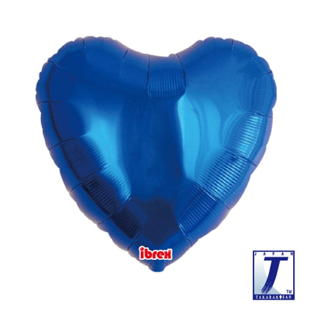 18" Heart Metallic Blue (ibrex)