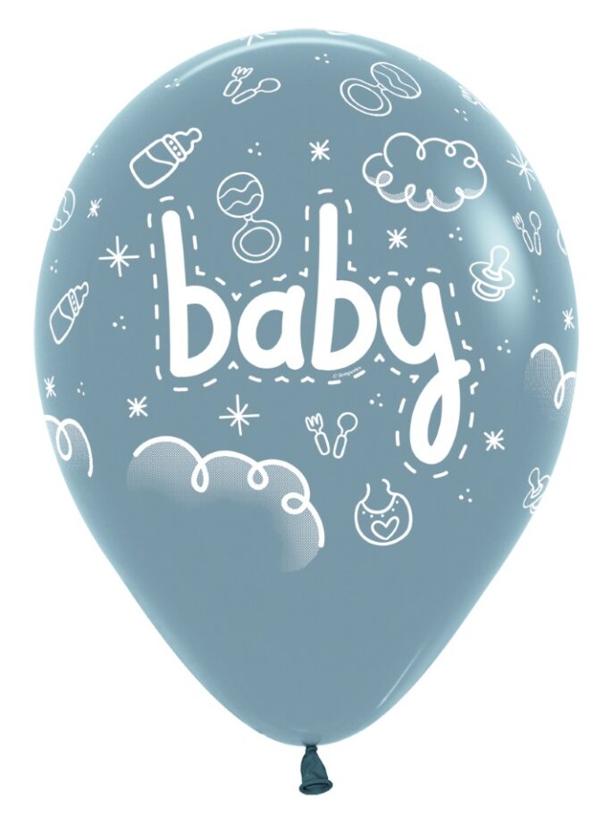 12" Baby - Pastel Dusk Blue (25 Stück)