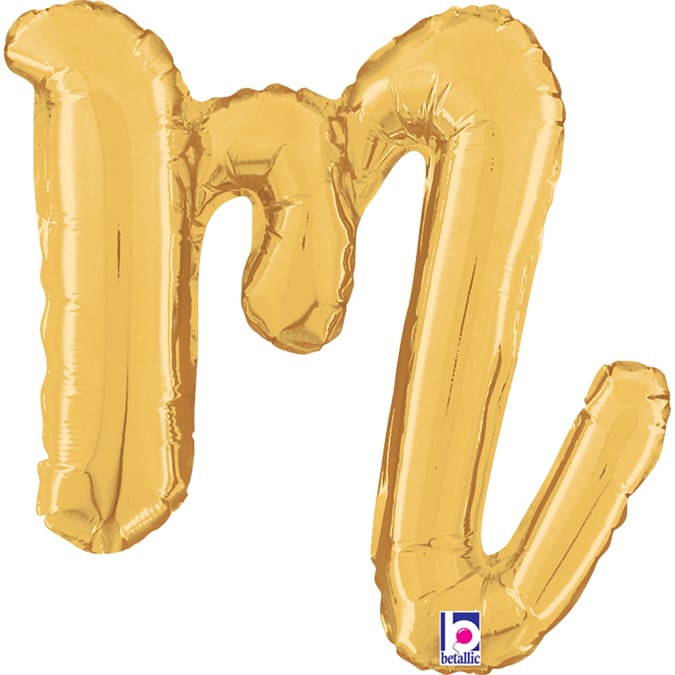 14" - 24"  Folienbuchstabe "m" Script Gold (Altgold)