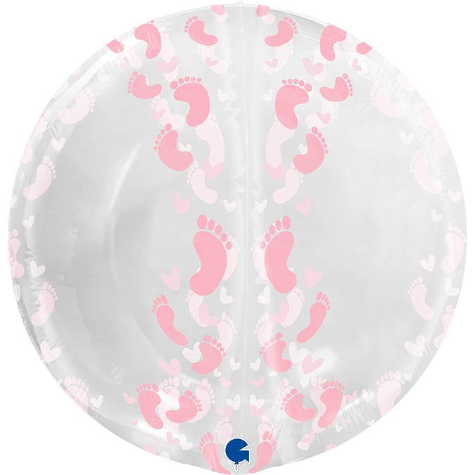 19" Globe Pink Footprint 19" Globe Pink Footprint