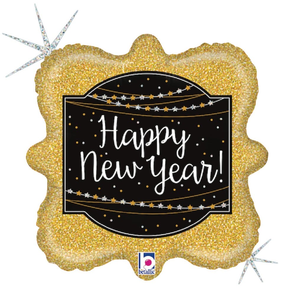 18" Glittering New Year Holographic