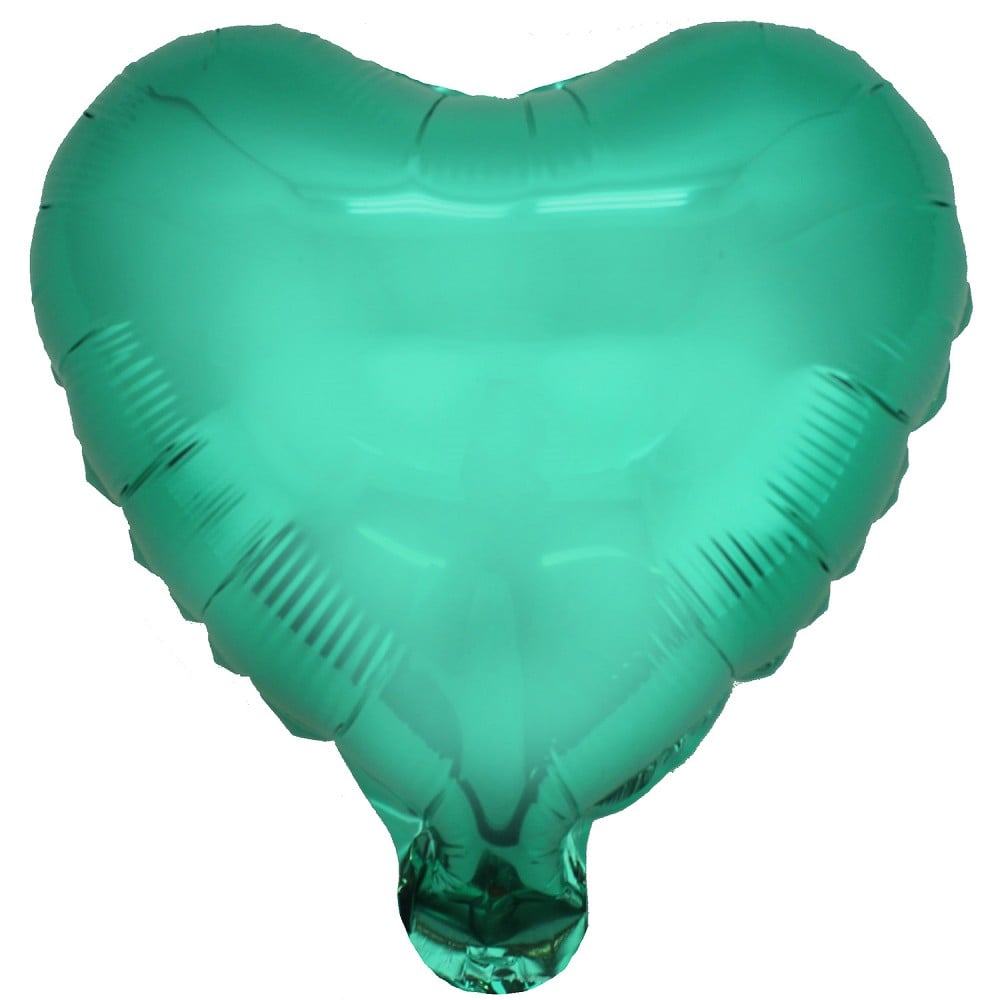 9" Herz türkis (mit Ventil, für Luftfüllung)