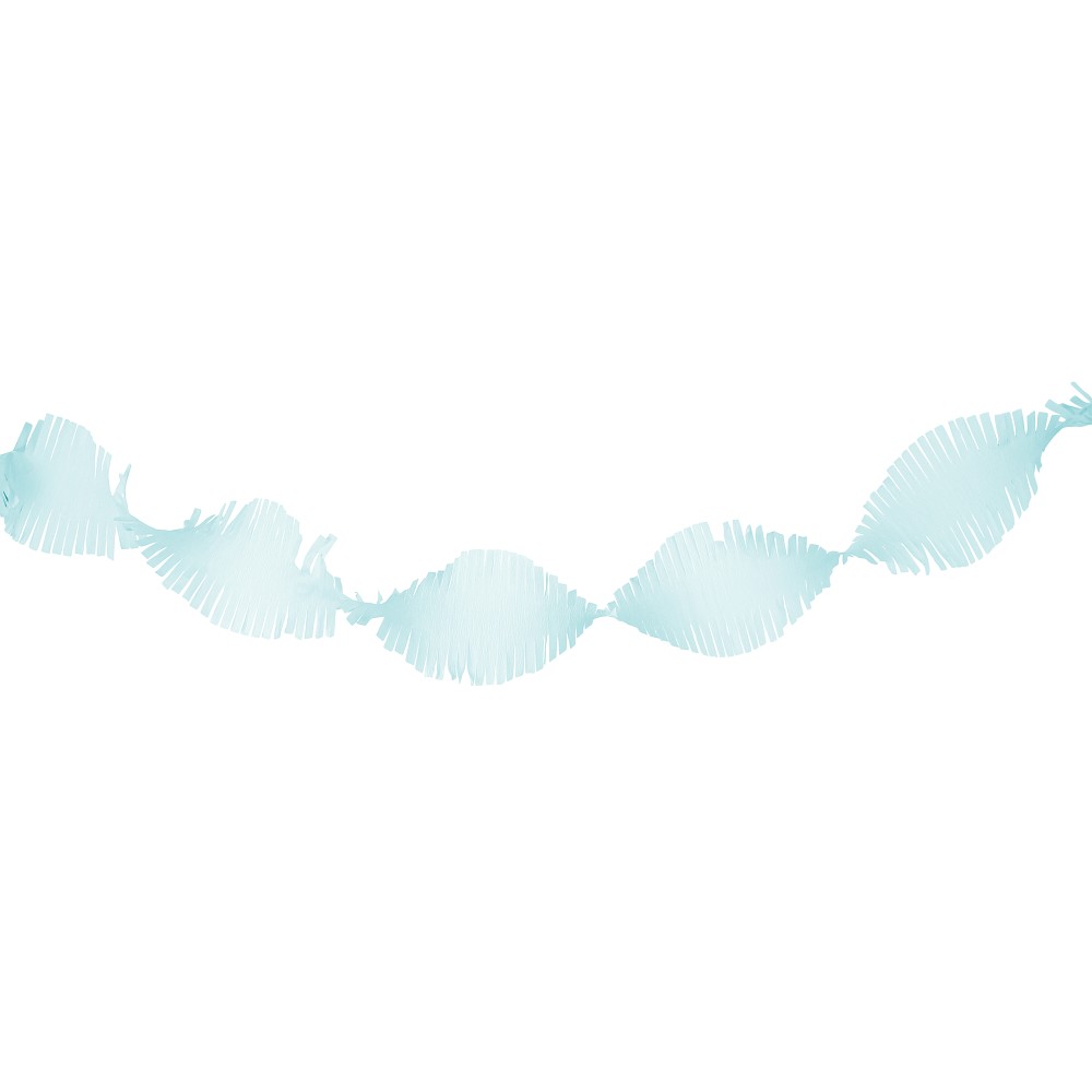Krepppapier-Drehgirlande Babyblau (2 m x 15 cm)
