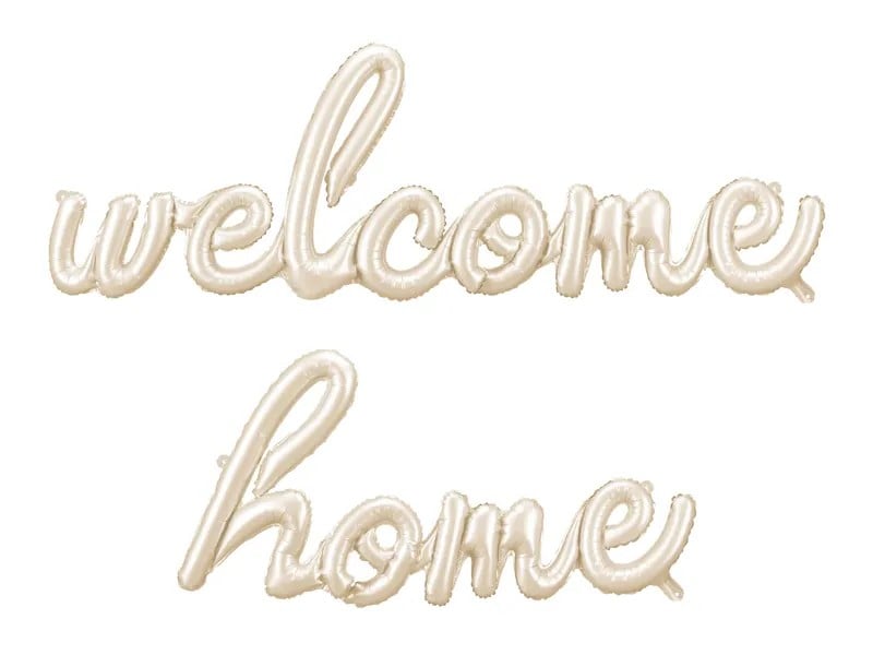 Schriftzug Welcome Home (335 x 71 cm) - Capuccino (für Luftf