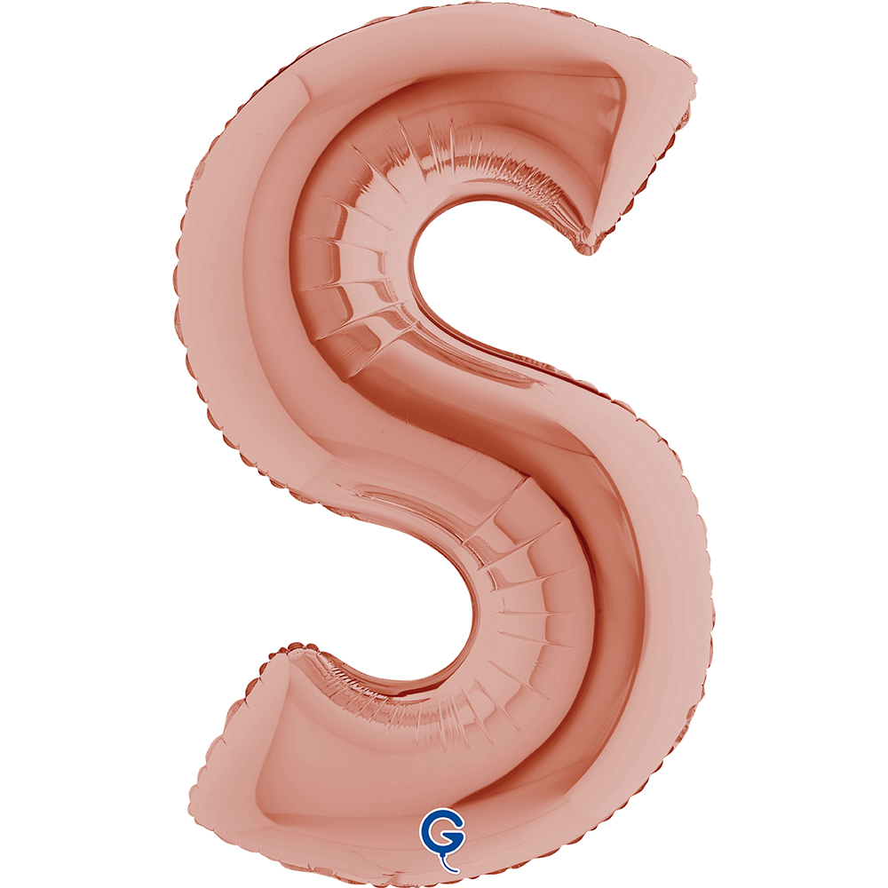 40" Folienbuchstabe "S" Rosé Gold