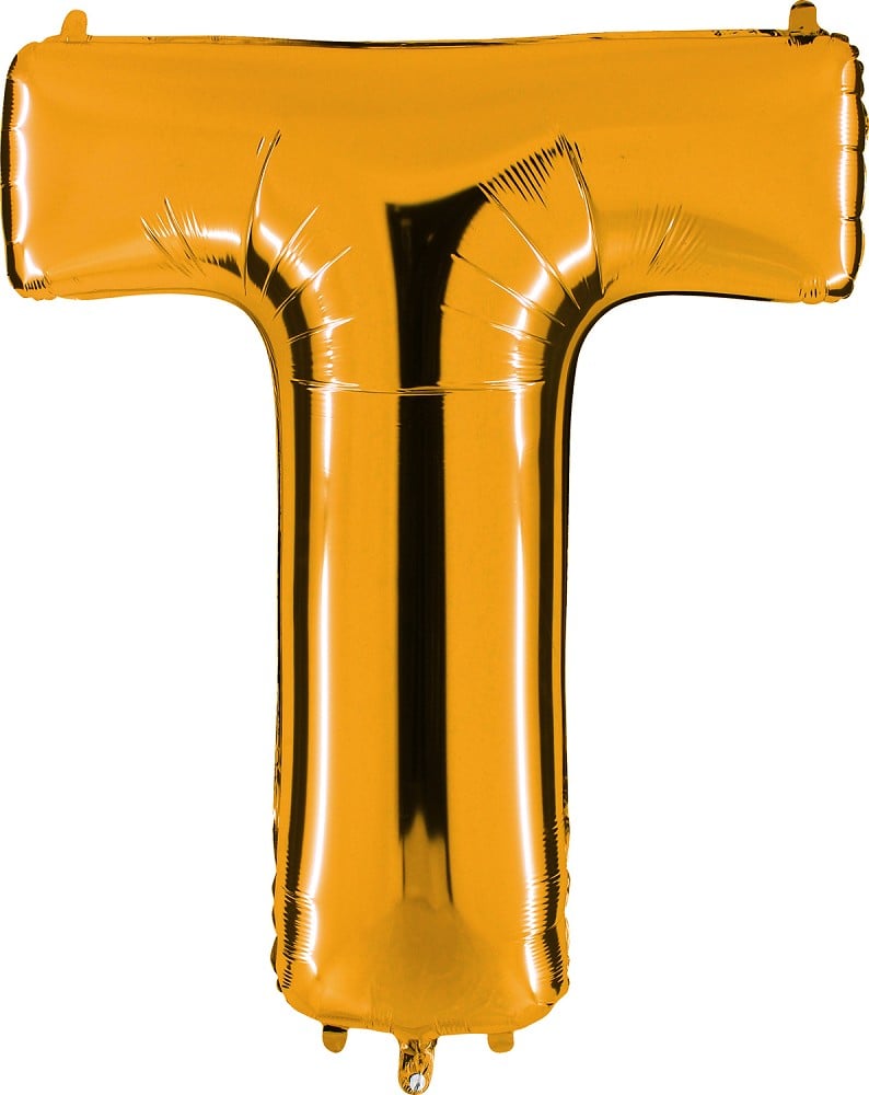 40" Folienbuchstabe "T" Gold (Altgold)