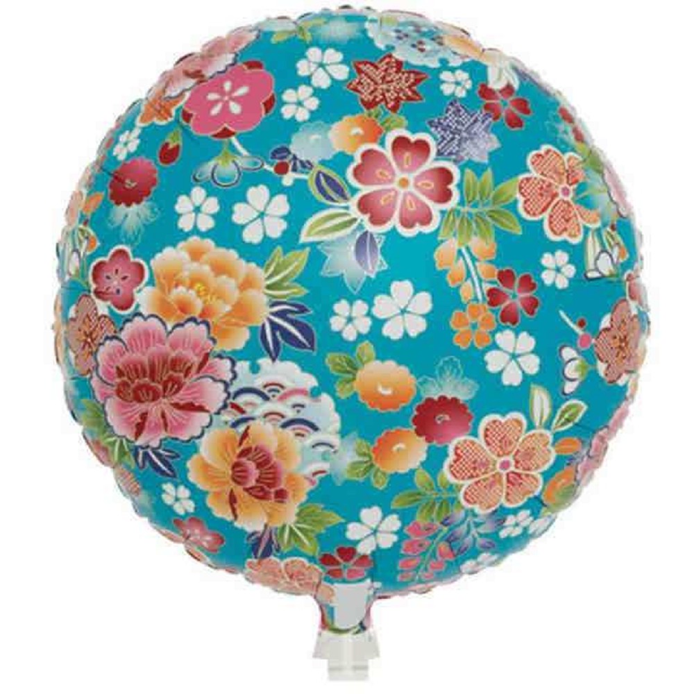 14" Japanese Design Flowers Blue (ibrex)