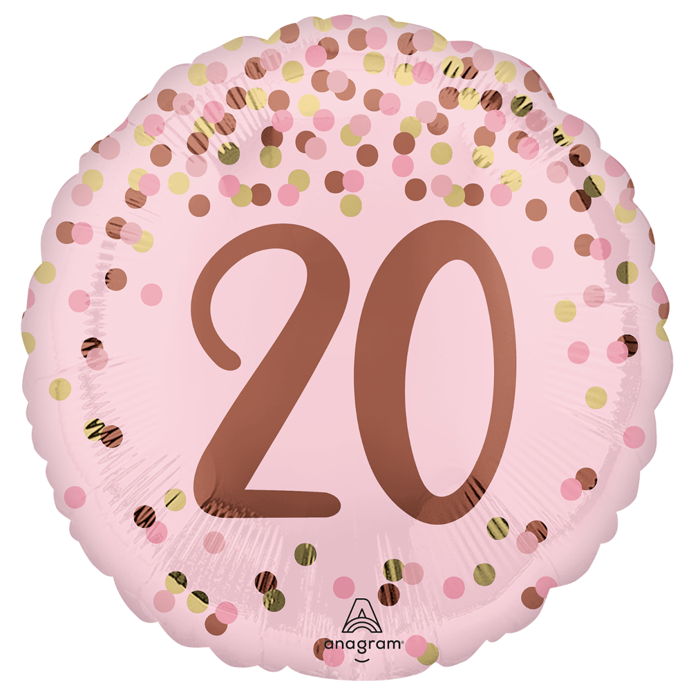 18" Pretty Pink 20th Birthday