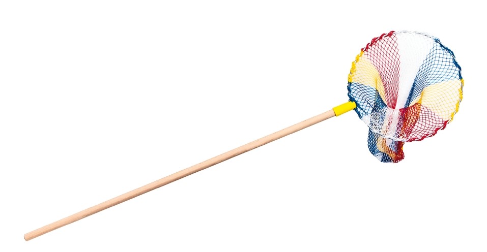 Kescher farbl. sortiert (rund 20 cm D) + Display