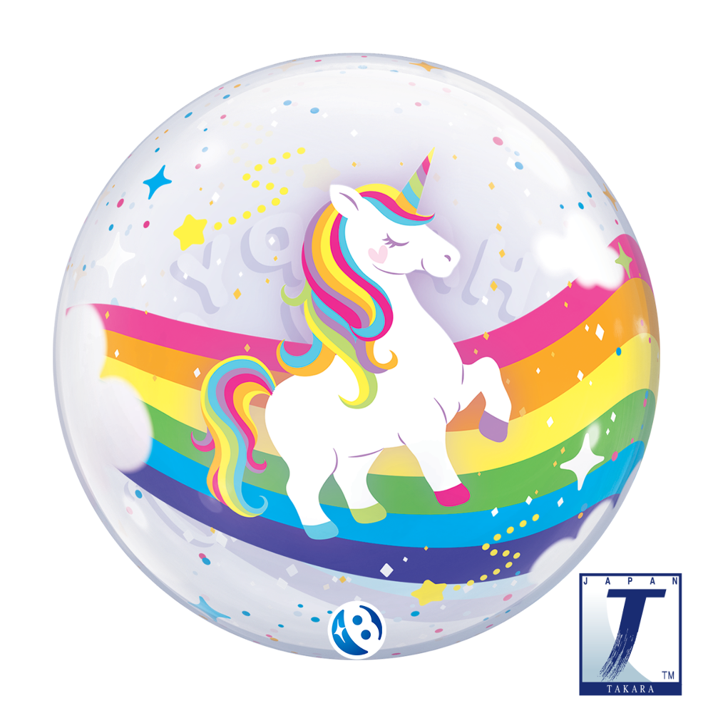 22" Single Bubble Birthday Rainbow Unicorn 22" Single Bubble Birthday Rainbow Unicorn