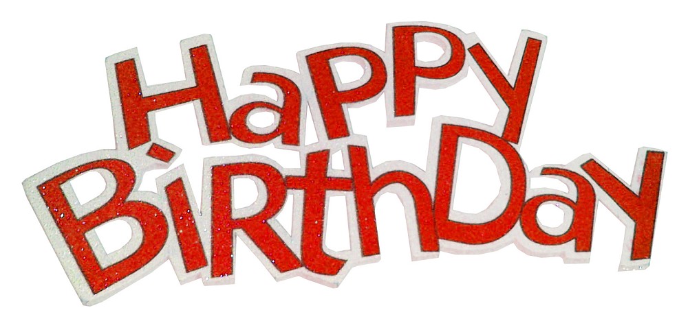 Lettering "Happy Birthday" - Red 13cm