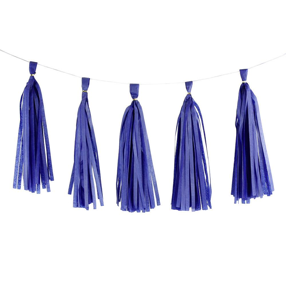 DIY Papier Tassel Dunkelblau 35 cm