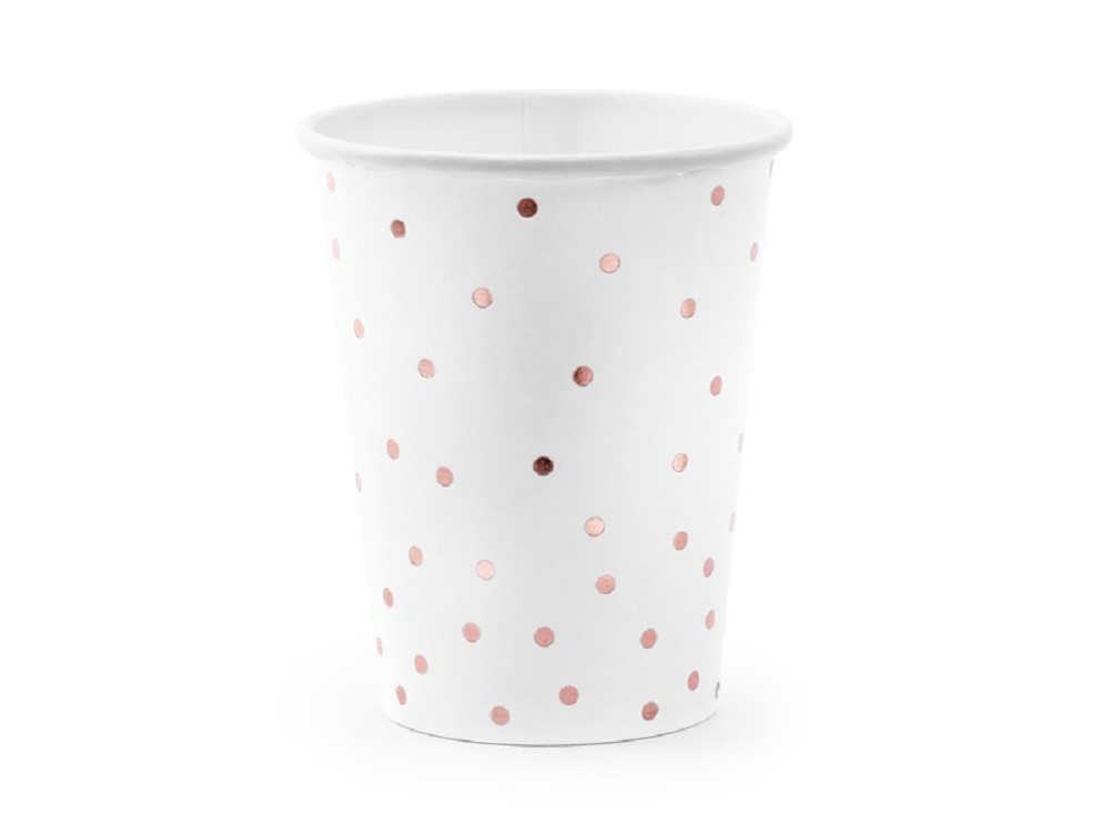 Becher - Punkte - weiß - 260ml - 6 Stk.