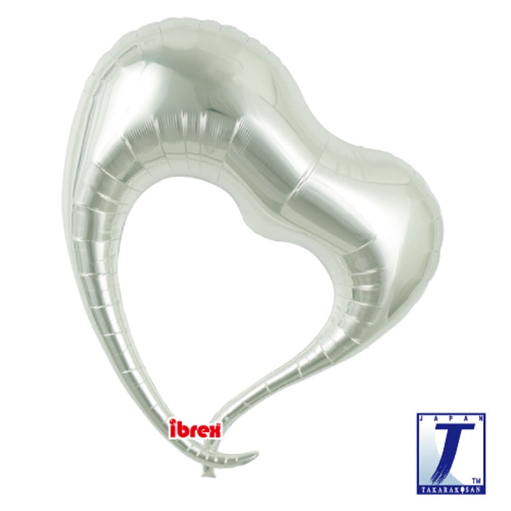 30" Elegant-Heart Metallic Silver (ibrex)
