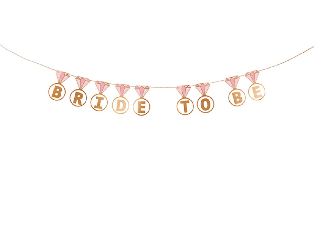 Banner - Ringe ''Bride to be'' - 2,5m - 1 Stk.