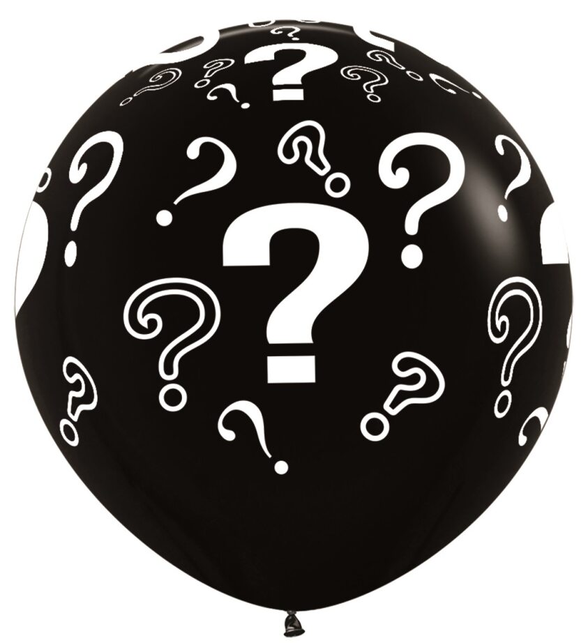 36" Question Marks - Schwarz (2 Stück)