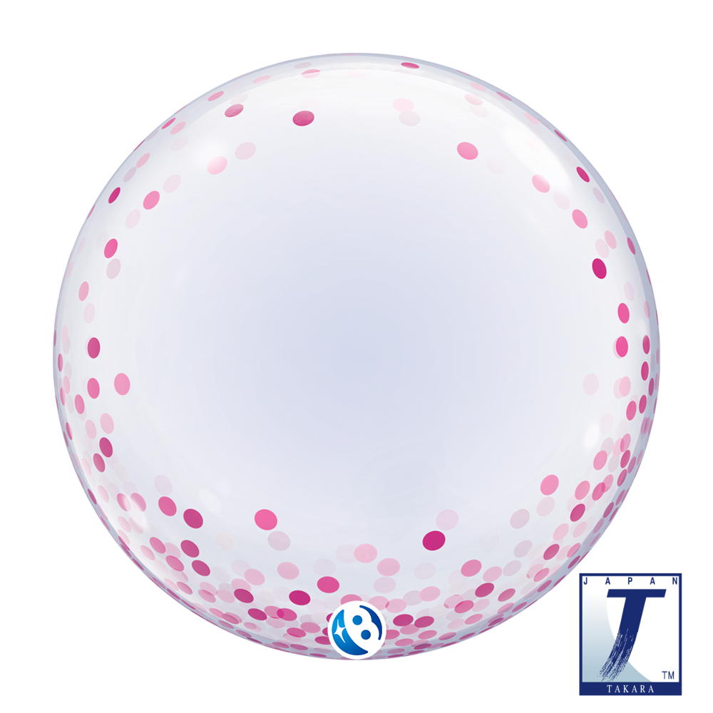 24" Deko Bubble Confetti pink