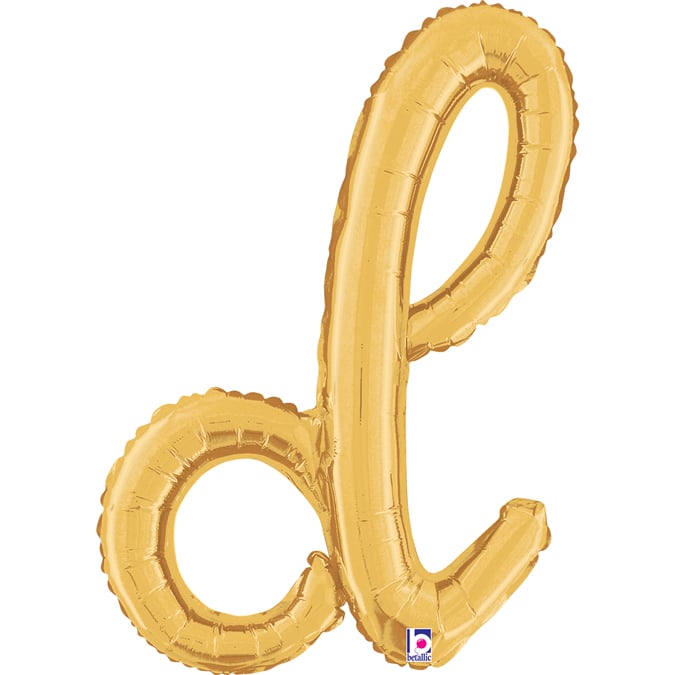 14" - 24"  Folienbuchstabe "d" Script Gold (Altgold)