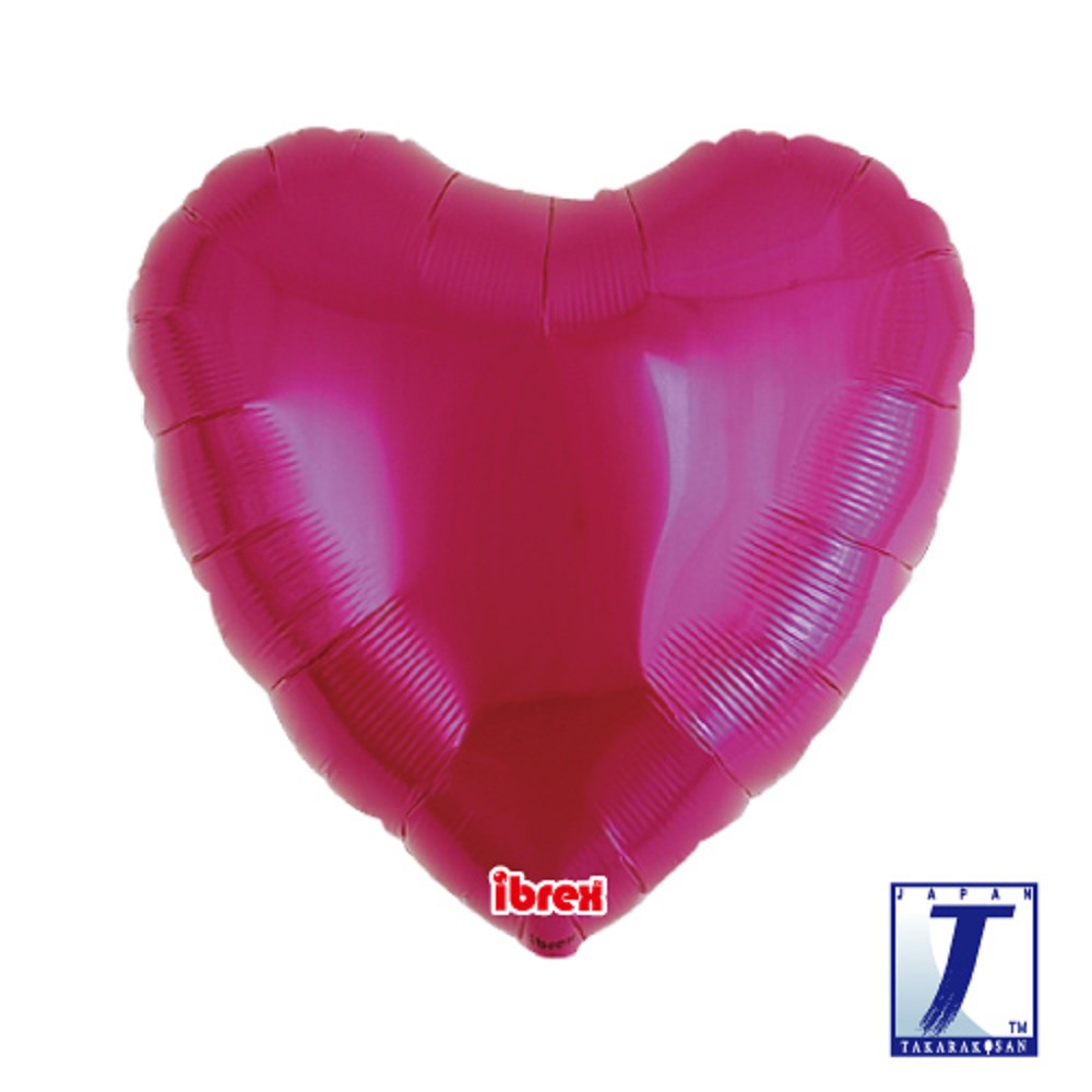 18" Heart Metallic Magenta (ibrex)