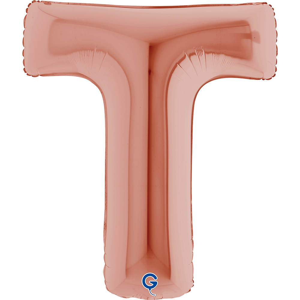 40" Folienbuchstabe "T" Rosé Gold