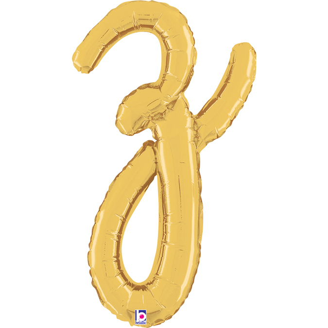 14" - 24"  Folienbuchstabe "z" Script Gold (Altgold)