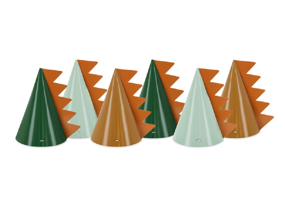 Partyhüte - Dinosaurier - Dino Fun. Coll. -14cm - 6 Stk.